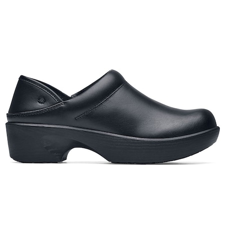 Shoes For Crews Women's Lila Whitney Clog, Leather Upper, Black Smooth, Size 5 Medium 42430